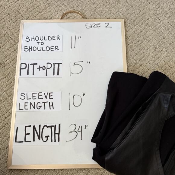 Theory Dress Womens 2 Black Lamb Leather Goth Dark Romantic Contemporary - Picture 11 of 11